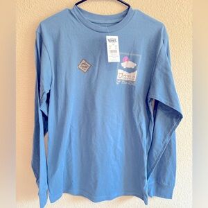 Vans Blue Long Sleeve Tee. Unisex. NWT.